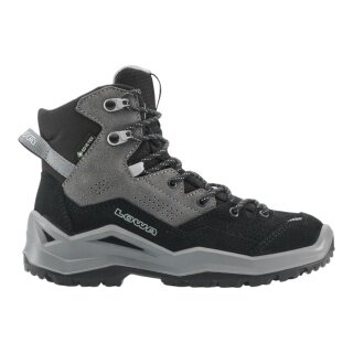 Lowa hiking shoes Wandax Mid GTX (suede/synthetic, waterproof) black/grey children