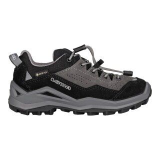 Lowa hiking shoes Wandax LO GTX (suede/synthetic, waterproof) black/grey toddlers