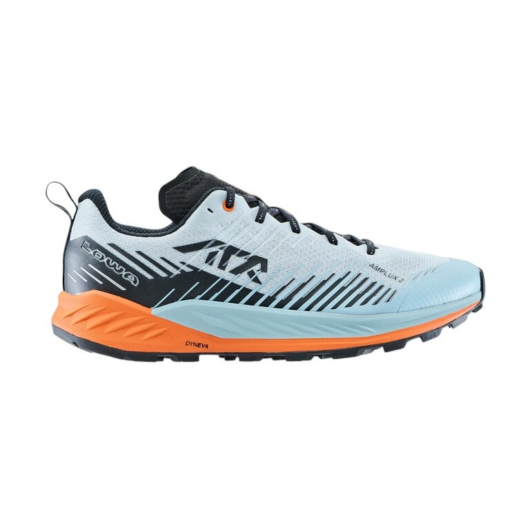 Lowa Trail Running Shoes Amplux 2 (Synthetic, Lightweight) Misty Blue/Orange Men's