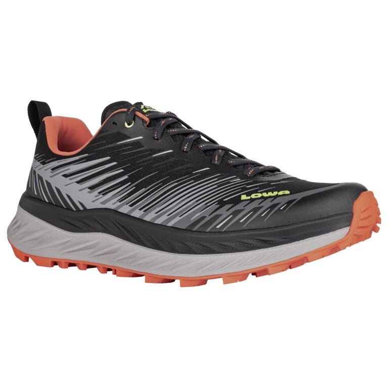 Lowa Trail Running Shoes Fortux (Synthetic, Lightweight) Grey/Flame Men