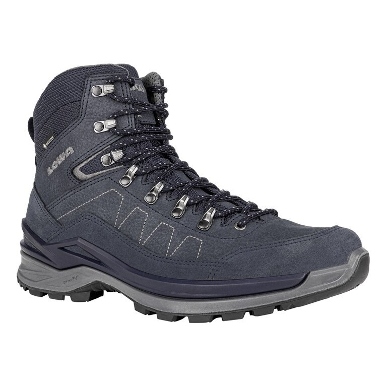 Lowa Wander-Travel Shoes Toro Pro Mid GTX (Suede-Nubuck Leather, Waterproof) Navy Blue Men's