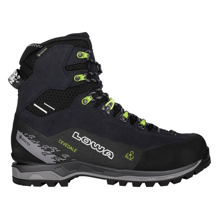 Lowa Cevedale PRO GTX MID Hiking Shoes (Trekking, Suede, Waterproof) navy blue/lime green Men's