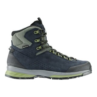 Lowa Delago GTX MID Hiking Shoes (Trekking, Suede, Waterproof) navy blue/fern Men's
