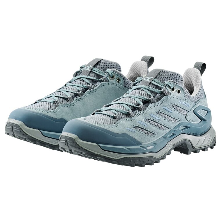 Lowa Hiking Shoes Innovo Low (All-Terrain, Suede/Textile) light blue Ladies