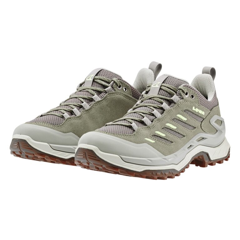 Lowa Hiking Shoes Innovo Low (All-Terrain, Suede/Textile) smoke green/grey ladies