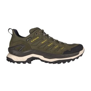 Lowa Innovo Low GTX Hiking Shoes (All-Terrain, Suede/Textile, Waterproof) Olive/Amber Green Men's