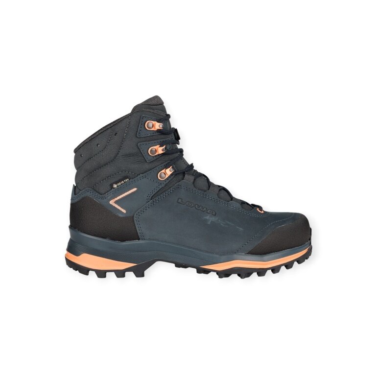 Lowa Lady Light Evo GTX Hiking Shoes (Trekking, Nubuck Leather, Waterproof) navy blue/peach Ladies