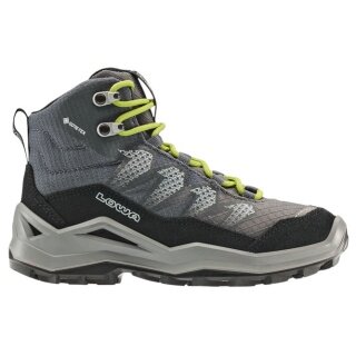 Lowa Maddox Pro Mid GTX Junior Hiking Shoes (Textile/Suede, waterproof) black/lime children