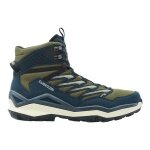 Lowa Maddox Pro LT GTX Mid Hiking Shoes (Fast-Hiking, Textile/Synthetic, waterproof) navy blue/olive green men's