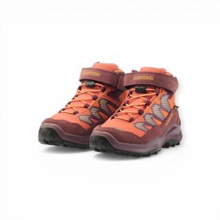 Lowa Maddox Pro Mid GTX Velcro Junior Hiking Shoes (Textile/Suede, Velcro Fastening, Waterproof) old pink/tone children