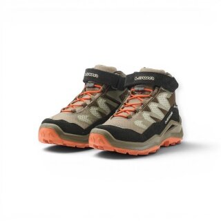 Lowa Maddox Pro Mid GTX Velcro Junior Hiking Shoes (Textile/Suede, Velcro Fastening, Waterproof) olive green/black Children