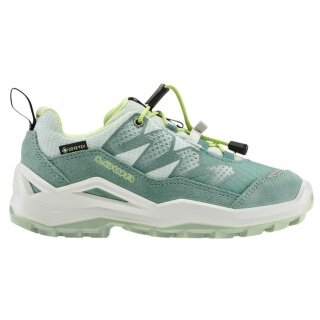 Lowa Maddox Pro Low GTX Junior Walking Shoes (Textile/Suede, waterproof) smoke green/mint green children