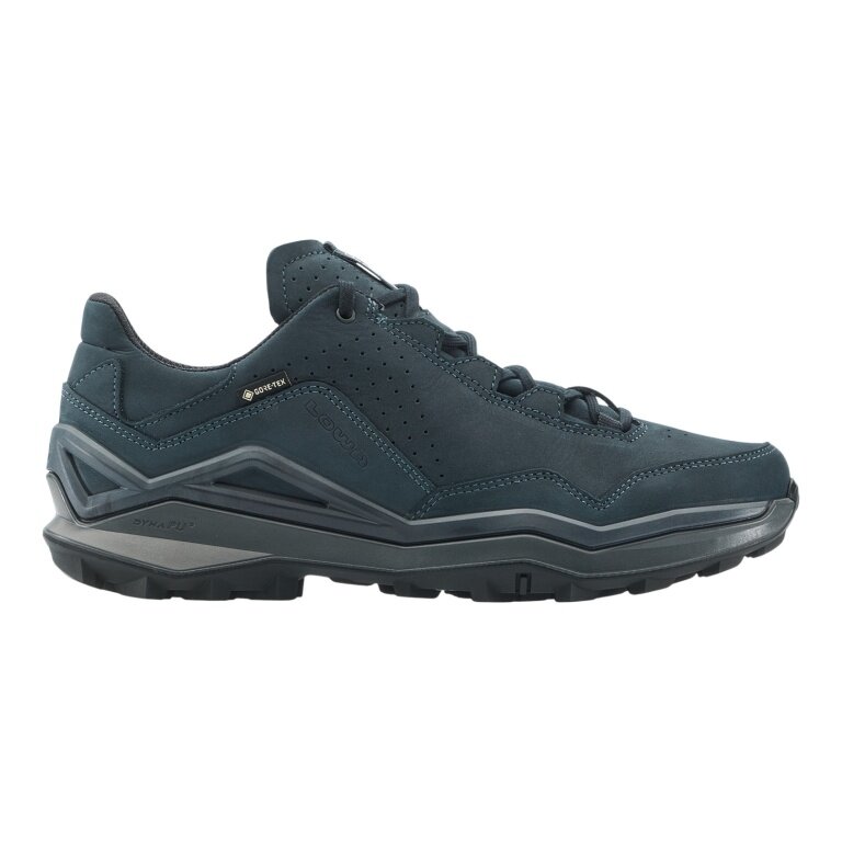 Lowa Maddox Pro LT GTX LO Hiking Shoes (Fast-Hiking, Nubuck Leather, Waterproof) navy blue/grey Men's