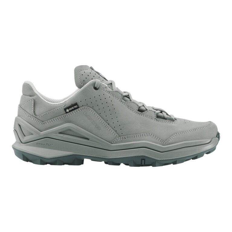 Lowa Maddox Pro LT GTX LO Hiking Shoes (Fast-Hiking, Nubuck Leather, Waterproof) grey Men's