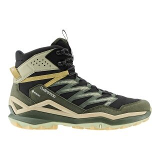 Lowa Maddox Pro LT GTX Mid Hiking Shoes (Fast-Hiking, Textile/Synthetic, Waterproof) black/olive Men's
