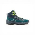 Lowa Maddox Pro Mid GTX Junior Hiking Shoes (Textile/Suede, waterproof) petrol green/lime toddlers
