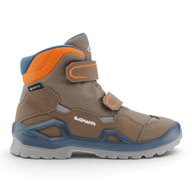 Lowa Winter Shoes Milo Evo GTX High (Velcro, Textile/Synthetic, waterproof) 2026 brown/orange children