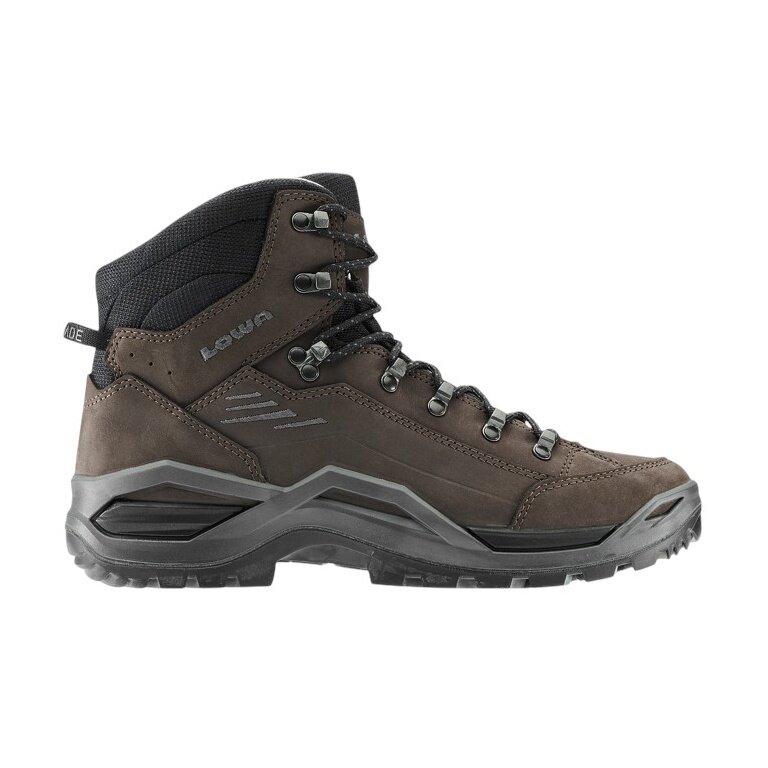 Lowa Renegade EVO LL Mid Hiking Boots (All-Terrain, Nubuck Leather) dark brown/black men's
