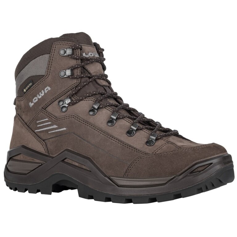 Lowa Renegade Evo Mid GTX Walking Boots (All-Terrain, Nubuck Leather, Waterproof) Espresso Brown/Sea Grass Men's