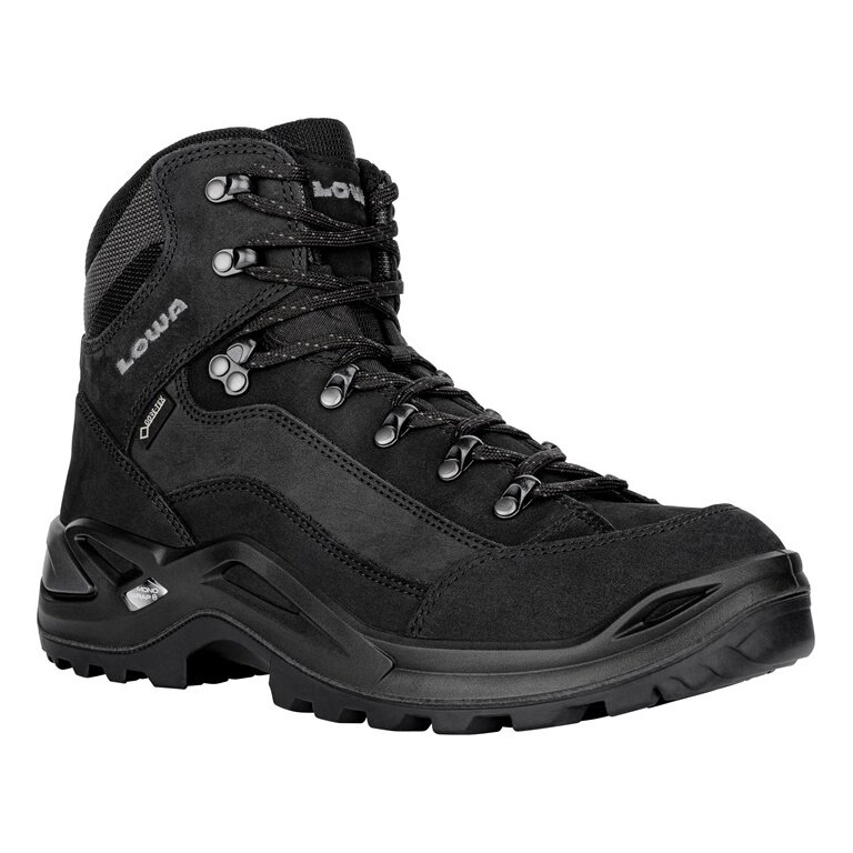 Lowa Hiking Boots Renegade Mid GTX (All-Terrain, Nubuck leather, waterproof) 2024 Deep Black Men's