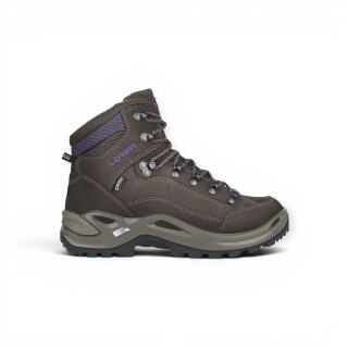 Lowa Renegade Mid GTX Hiking Boots (All-Terrain, Nubuck Leather, Waterproof) 2024 Slate Brown/Blackberry Ladies