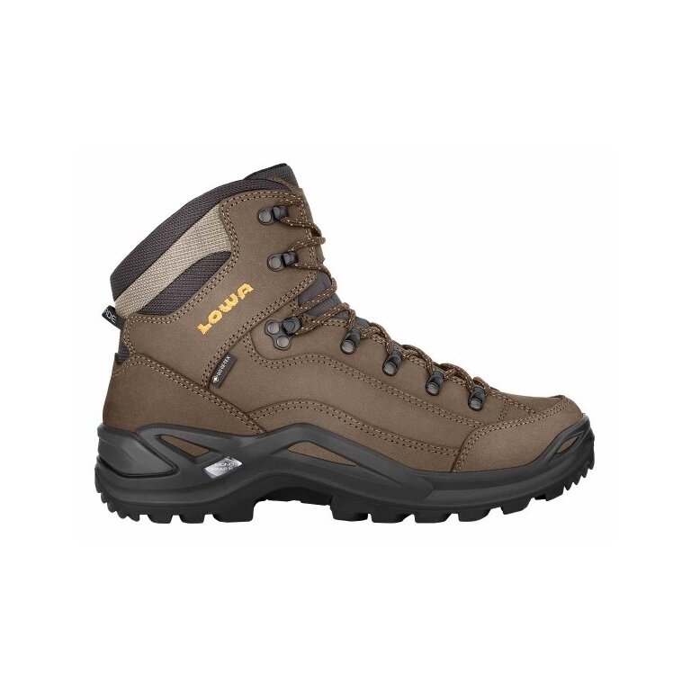 Lowa Hiking Boots Renegade Mid Wide GTX (All-Terrain, Nubuck leather, waterproof, wide) sepia brown Men
