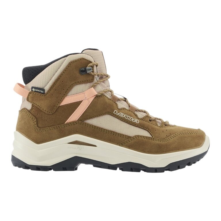 Lowa Ventierra QC GTX Hiking Shoes (Suede/Textile, waterproof) desert brown/peach ladies