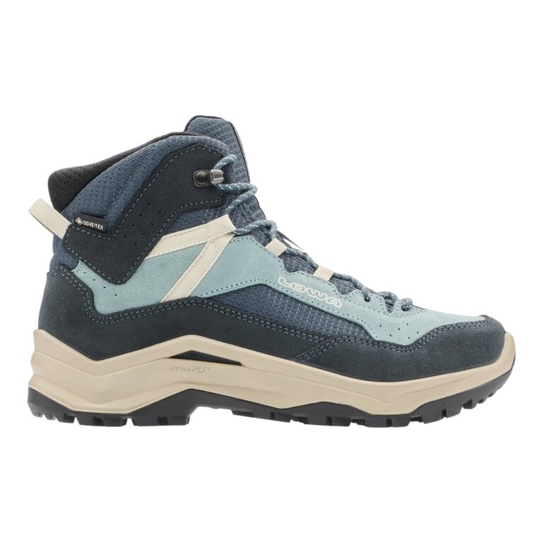 Lowa Ventierra QC GTX Hiking Shoes (Suede/Textile, waterproof) smoke blue/blue ladies