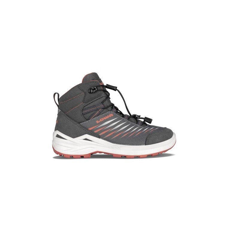 Lowa Hiking Shoes Zirrox II GTX MID Junior (Multifunctional, waterproof) graphite grey/coral red toddlers