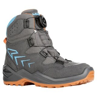 Lowa winter shoes Firo GTX (textile/synthetic, waterproof) anthracite grey/turquoise Children