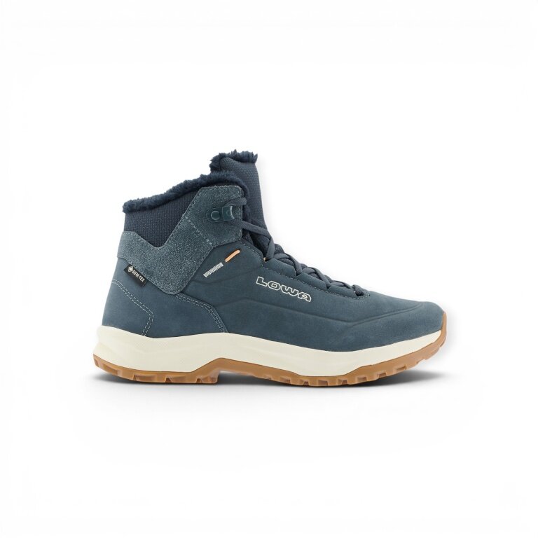 Lowa Kaloya Winter GTX MID Winter Boots (Nubuck Leather, Waterproof) Smoke Blue/Blue Ladies