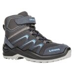 Lowa Winter Shoes Maddox Warm Mid GTX (Textile/Synthetic, waterproof) 2024 steel blue toddlers