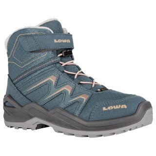 Lowa Winter Shoes Maddox Warm Mid GTX (Textile/Synthetic, waterproof) 2024 petrol/pink toddlers