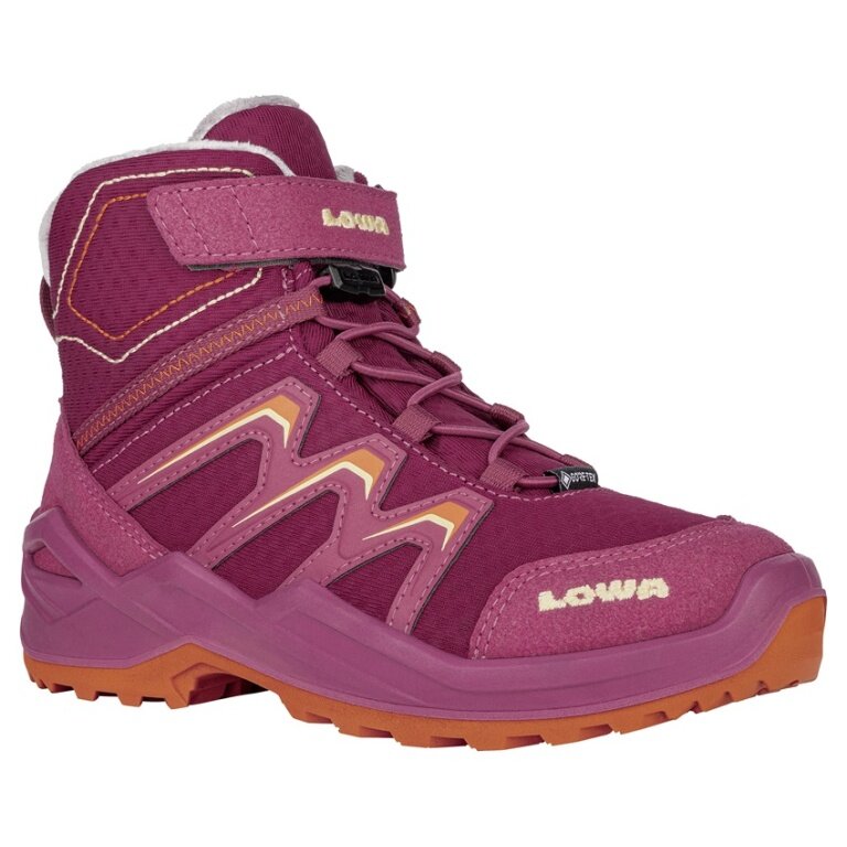 Lowa Winter Shoes Maddox Warm Mid GTX (Textile/Synthetic, waterproof) 2024 pink/orange girls