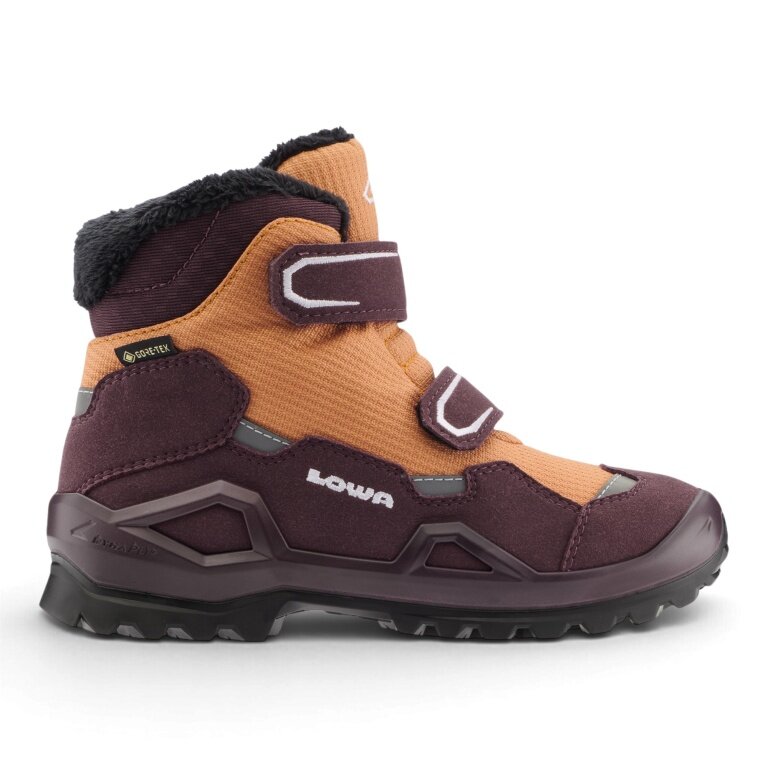 Lowa Winter Shoes Milo Evo GTX High (Velcro, Textile/Synthetic, Waterproof) 2026 Bordeaux Red/Tone Children