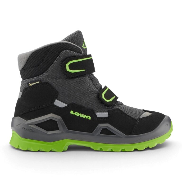 Lowa Winter Shoes Milo Evo GTX High (Velcro, Textile/Synthetic, Waterproof) 2026 Grey/Lime Toddler
