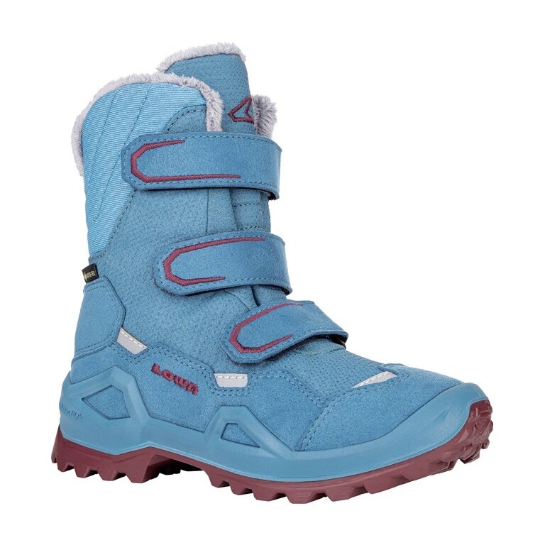 Lowa Winter Shoes Milo Evo GTX High (Textile/Synthetic, waterproof) turquoise blue children