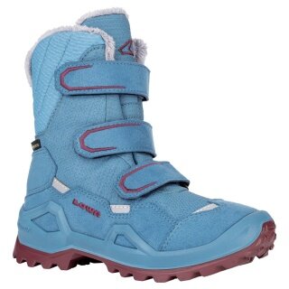 Lowa Winter Shoes Milo Evo GTX High (Textile/Synthetic, waterproof) turquoise blue children