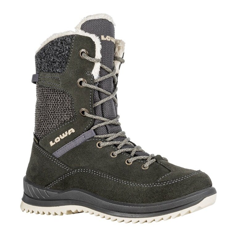 Lowa Winter Boots Bianca High GTX (Suede/Textile, waterproof) 2024 anthracite grey/champagne Children