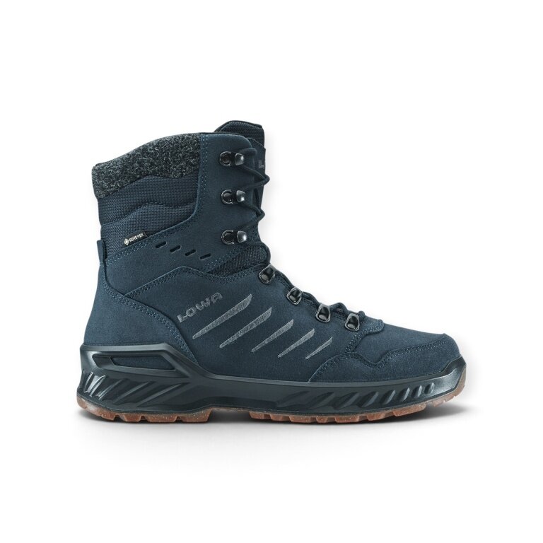 Lowa Winter Boots Nabucco GTX (Suede/Textile, waterproof) 2026 navy blue/dark grey men's