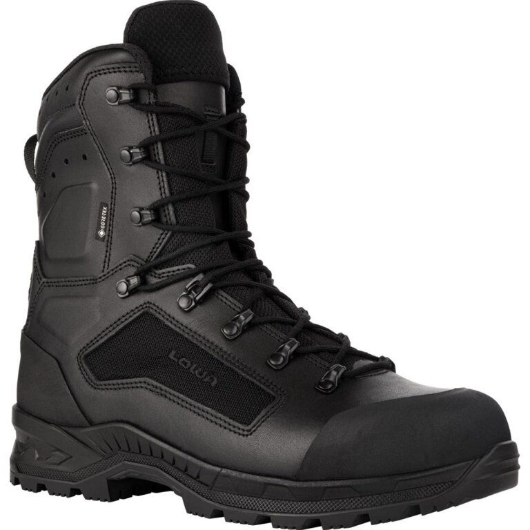 Lowa Military Boots Work Shoes Breacher GTX High (Smooth Leather, Waterproof) Black Men's