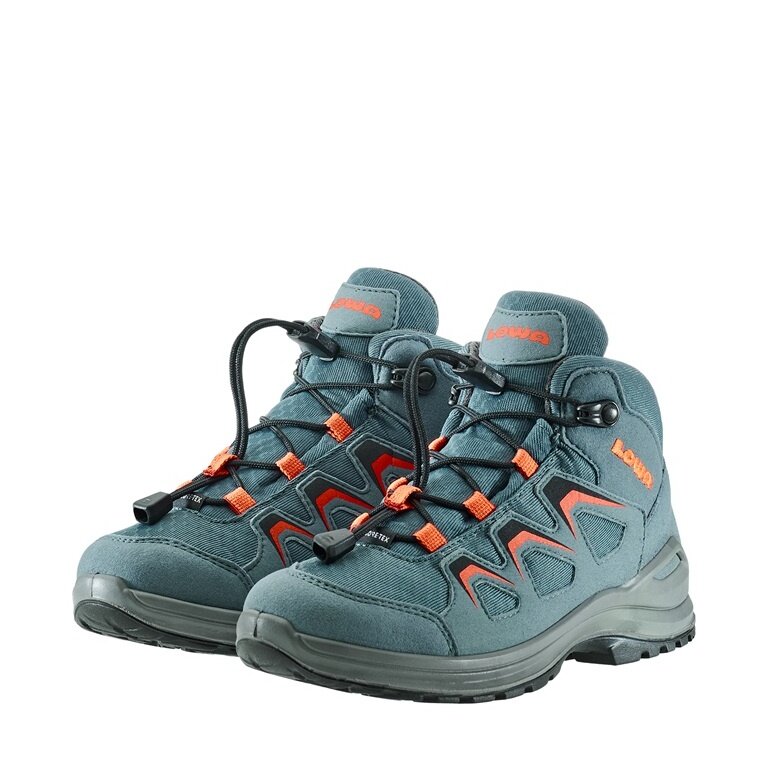 Lowa Innox Evo GTX QC Walking Shoes (Synthetic/Textile, waterproof) dark petrol/flame toddlers