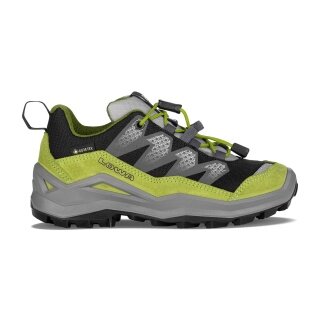 Lowa Maddox Pro Low GTX Junior Hiking Shoes (Textile/Suede, waterproof) black/lime children