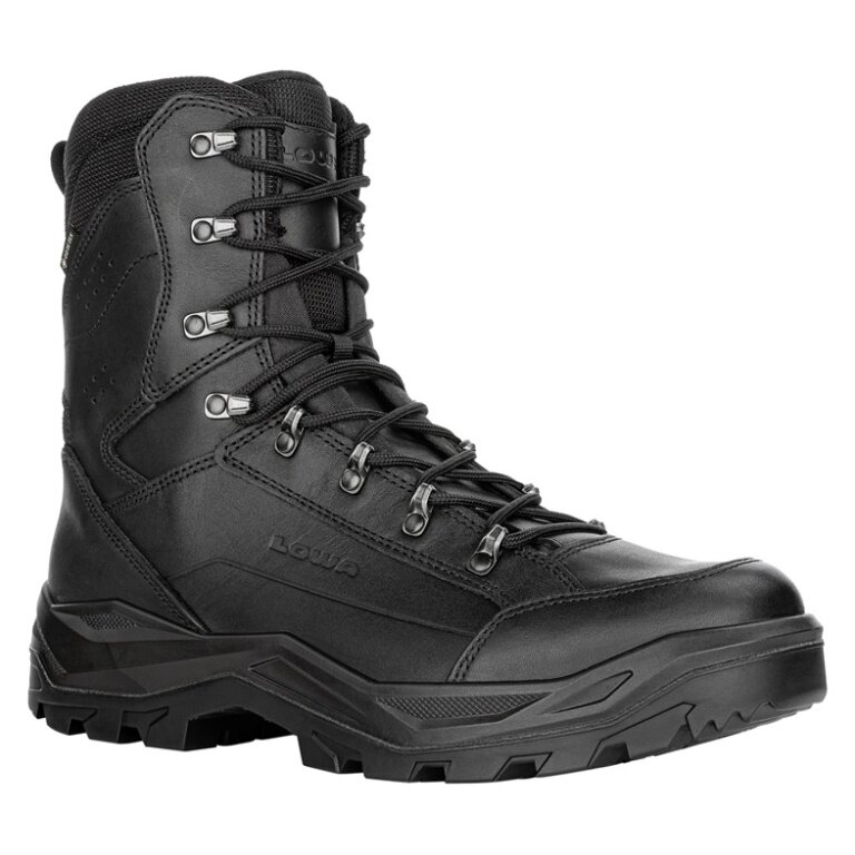 Lowa Military Boots Work Shoes Renegade II GTX High TF (Smooth Leather, Waterproof) Black Men's