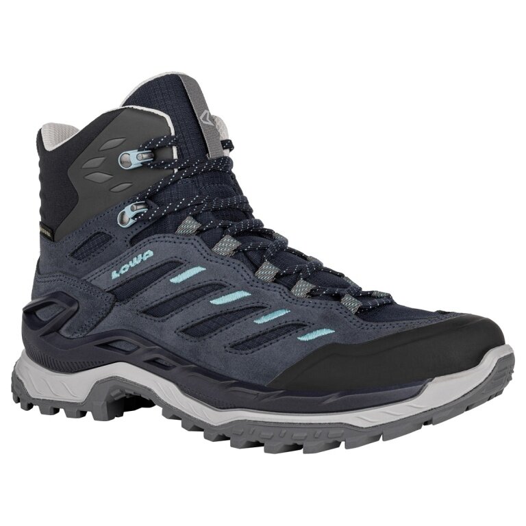 Lowa Hiking Shoes Innovo Mid GTX (All-Terrain, Suede, Waterproof) Navy/Arctic Ladies