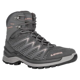 Lowa Hiking Travel Shoes Innox Pro Mid GTX (All-Terrain, Synthetic/Textile, Waterproof) 2025 Anthracite Grey/Rose Ladies
