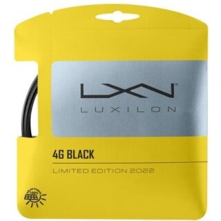 Luxilon Tennis String 4G Black 1.25 (Durability + Power) black 12m set
