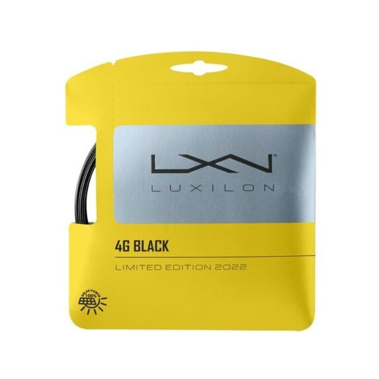 Luxilon Tennis String 4G Black 1.25 (Durability + Power) black 12m set