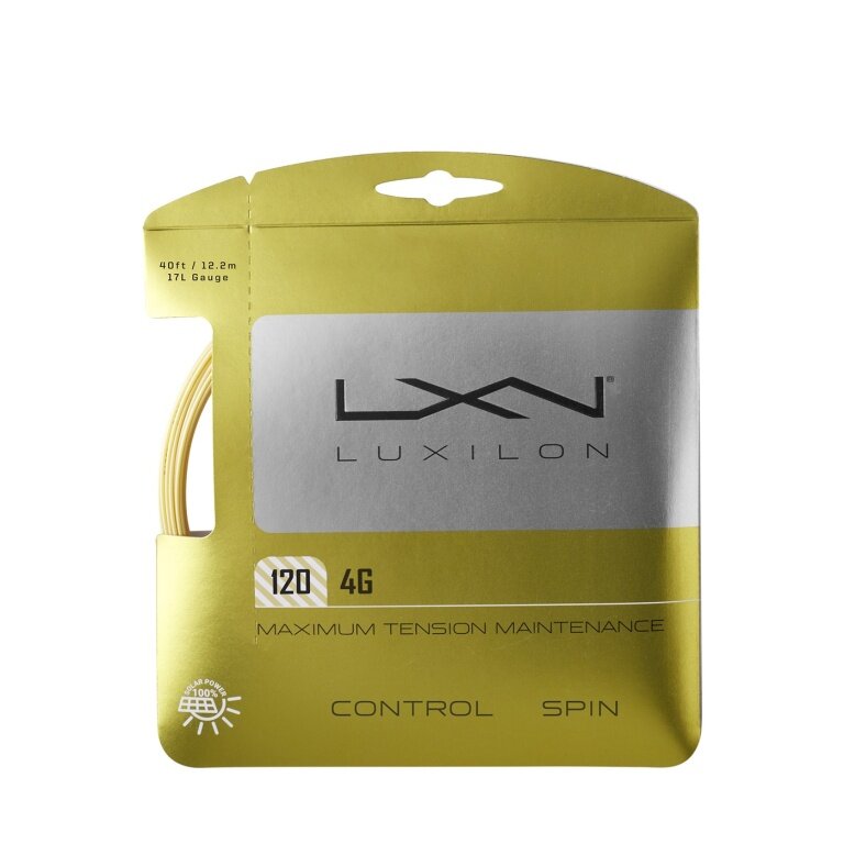 Luxilon Tennis String 4G 1.20 (Durability + Power) gold 12m set