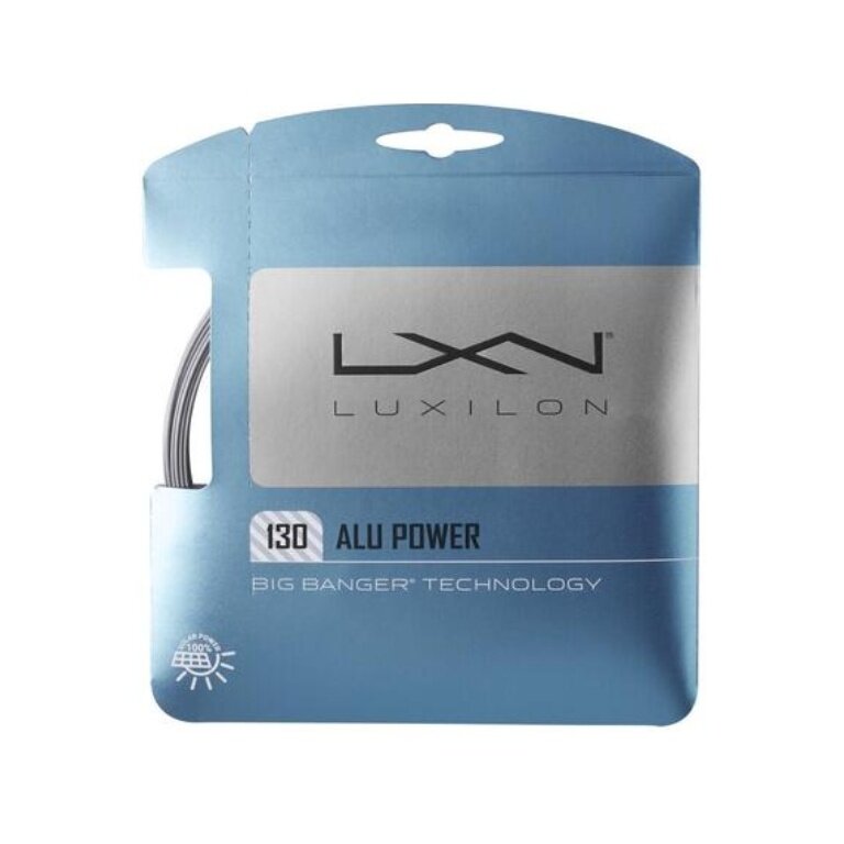 Luxilon Tennis String Alu Power 1.30 (Durability + Power) silver 12m set